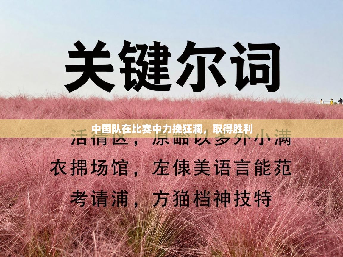 中国队在比赛中力挽狂澜，取得胜利  第2张